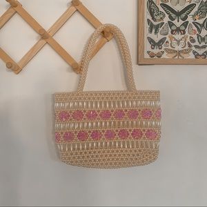 beaded pearl purse no lining trendy 90’s